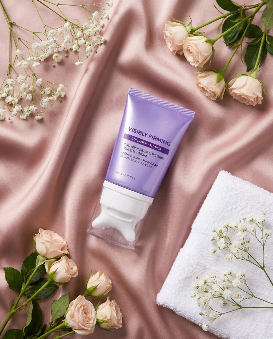 Gua Sha Creme - flat lay spa styling